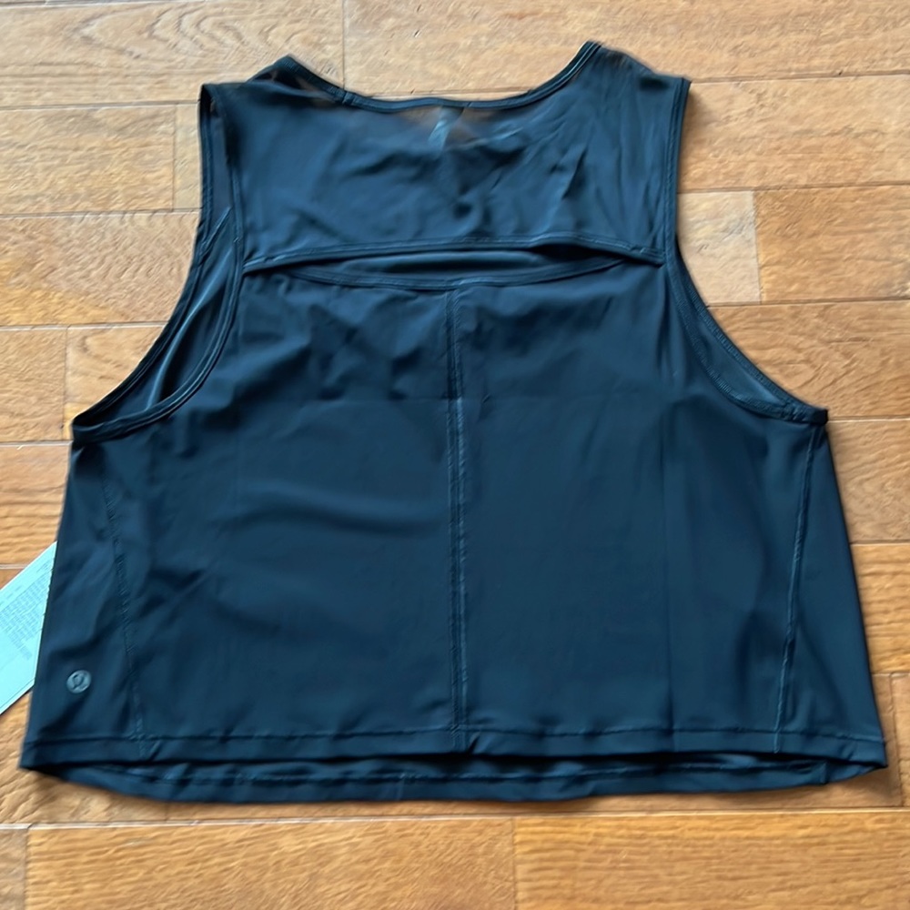 🖤LULULEMON SCULPT TANK CROPPED-BLACK-14🖤 - Picture 4 of 11
